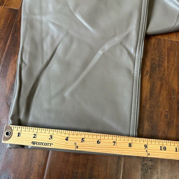 ABERCROMBIE & FITCH The 90s Straight Pants Taupe Vegan Leather NWT - Picture 15 of 15